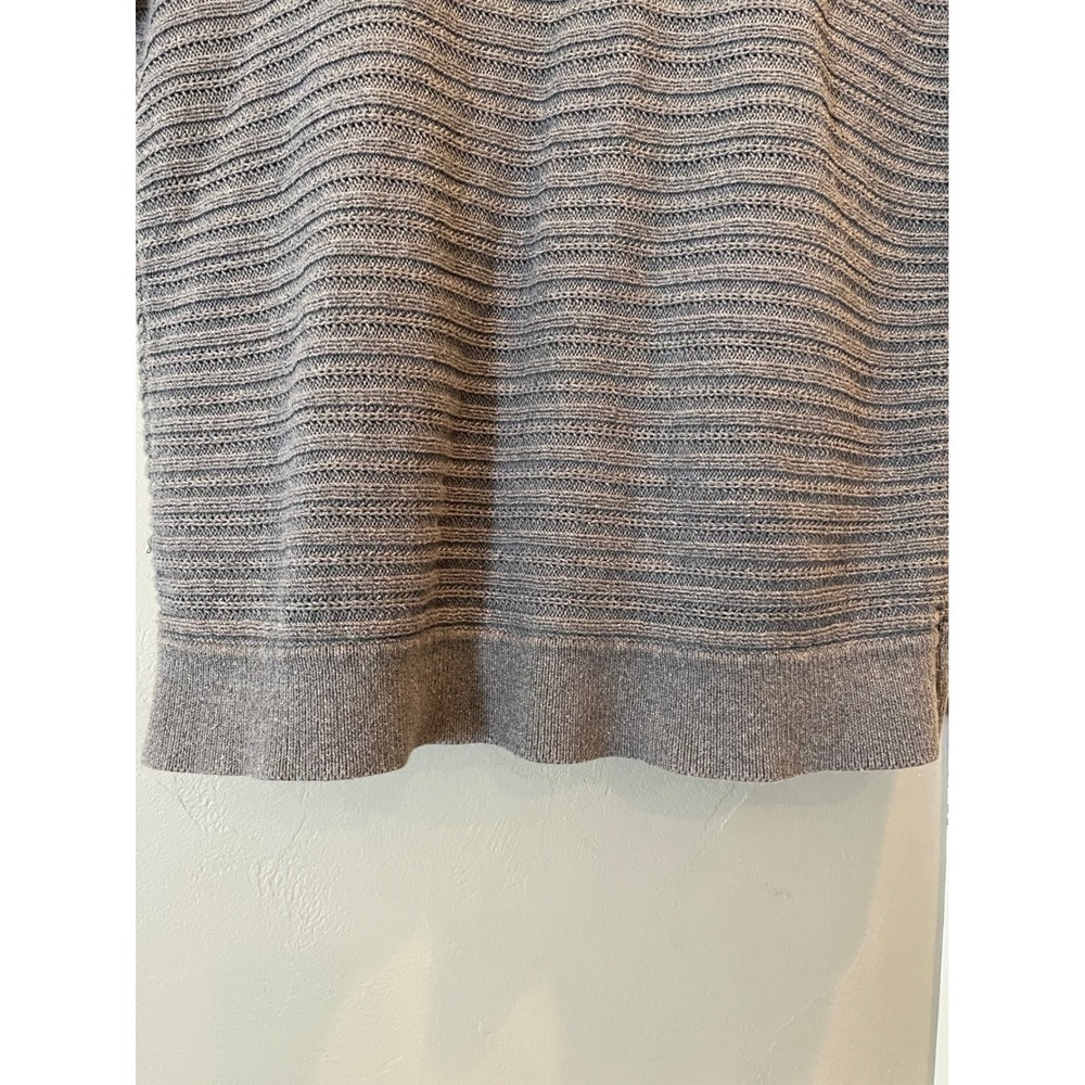 Lane Bryant Gray Cotton Cable Knit Open Front Short Sleeve Cardigan Sweater 18 - Picture 11 of 16
